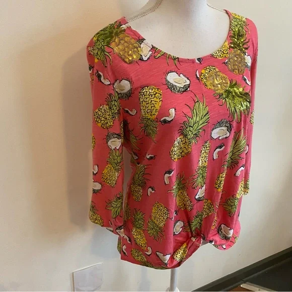 Thomas & Olivia Women’s Tropical Blouse Size Medium New With Tags - Picture 5 of 11